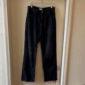 Zara Straight Leg Jeans with Raw Hem